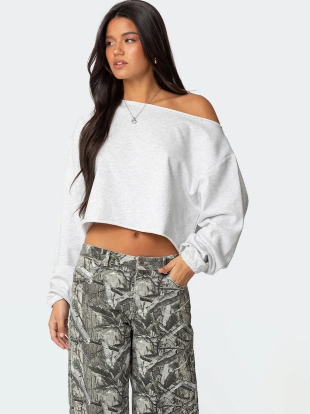 Aveline Off Shoulder Lightweight Sweatshirt Size XS - Picture 5 of 7